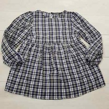 PRIMARK Winter Flannel Top Tunic Blouse Size 10 Multi Plaid Long Sleeve Autumn