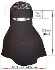 MUSLIM SINGLE NIKAB NIKAAB NIQAB NIQAAB BURQA BURKHA BURKA FACE VEIL COVER HIJAB