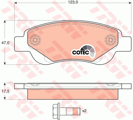 Trw gdb1633 brake pad set - trw,
