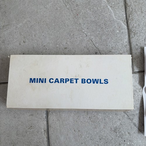 Indoor mini carpet bowls - carpet, in