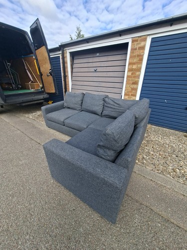 Dark grey tweed wool - grey, corner