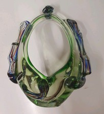 1970s Murano Green Glass Bowl