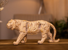 Wood Effect Tiger Sculpture