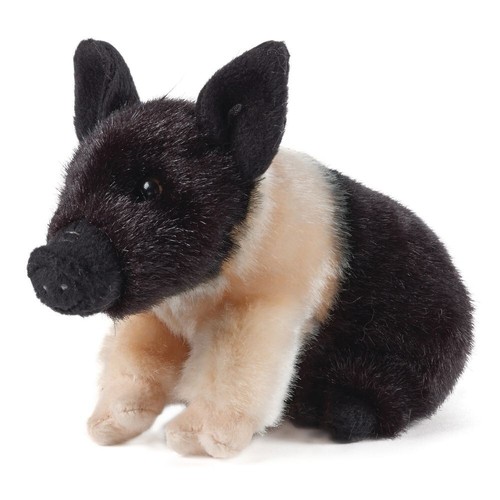 Pig black pink plush - pig, toy