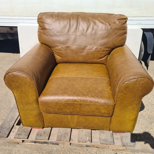 Single seater tan leather - single,