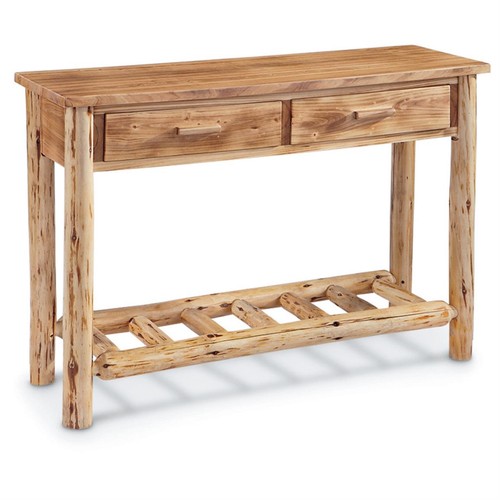 Castlecreek log sofa table - log,