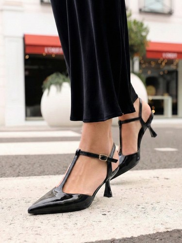 Womens patent sandals kitten - patent,