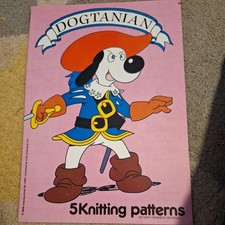 Dogtanian 5 Knitting Patterns 4 Ply 24"-44" Intarsia Booklet