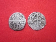 2  Collectable Edward silver hammered pennies London mint & Canterbury mint.