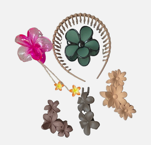 Multicolour plastic flower - multicolour,