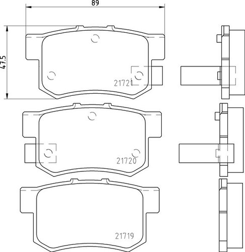 Mintex rear axle - brake, pad