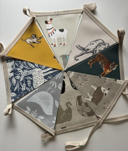 Handmade oilcloth bunting - handmade,