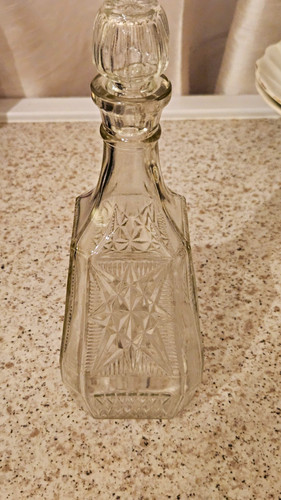 Clear pressed glass square - glass,