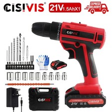 21V Electric Screwdriver Rechargeable Kit Cordless Drill Drill Driver Bits Set