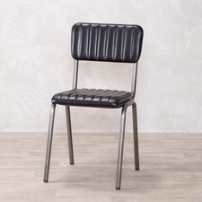 EBONY REAL LEATHER DINING