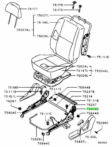 Adjuster front seat slide - adjuster,,