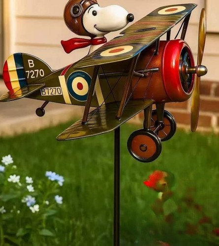 Snoopy pilot flying biplane - snoopy,