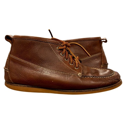 Vtg bean brown leather - l.l.,