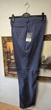 Next Men’s Bright Blue Tailored Fit Herringbone Suit Trousers Size UK 34/33L 