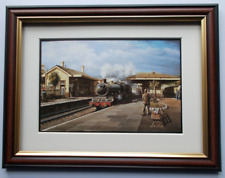 RAILWAY PRINT BY DON BRECKON FRAMED - THE CORNISH RIVIERA PASSING LOSTWITHIEL