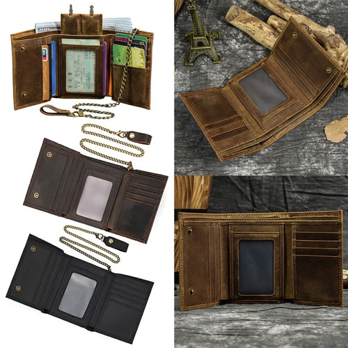 New men leather - men, tri-fold