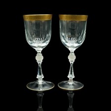 Art Deco Crystal Gilt Wine