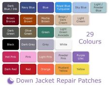 Down jacket repair patches 10x10 cm - self adhesive range of colours UK seller