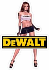 DEWALT TOOLS PIN UP GIRL DECALS TOOLBOX CAR VAN CLASSIC STICKERS x2