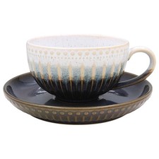 Reactive Glaze Cup and Saucer