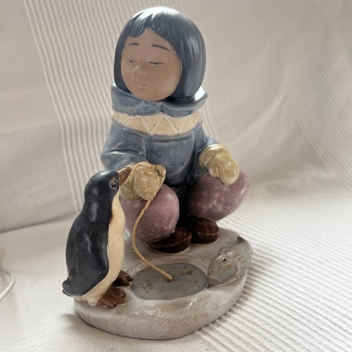 Lladro rare inuit with - rare,