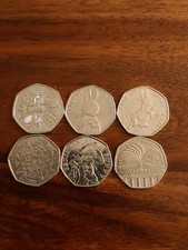 Commemorative 50p Coins X6 Job Lot Circulated