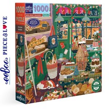 eeBoo HOLIDAY BAKERY Christmas 1000 pc Square Jigsaw Puzzle Super Deluxe PZT774