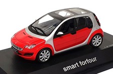 Schuco 1/43 Scale Diecast 04692 - Smart Forfour - Red/Silver