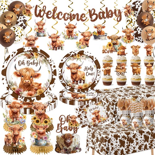 Highland cow baby shower - highland,