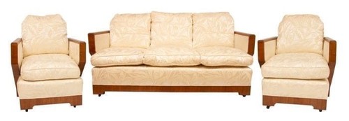 Walnut art deco lounge - art,