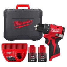 Milwaukee M12BLDDRC-202C 12V Cordless Brushless Drill Driver Kit 2X 2.0Ah