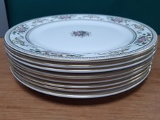 8 Royal Doulton Dinner Plates in the Alton Pattern H 5055 - Usage marks - 10.5"