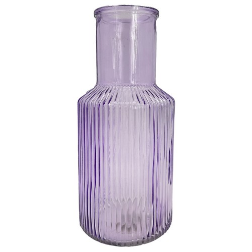 Lilac tall ribbed narrow glass - tall,