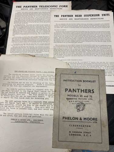 Panther motorcycle model 75 - model,