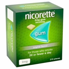 Nicorette Gum | Original Flavour Chewing Gum | 2Mg - 210 Pieces