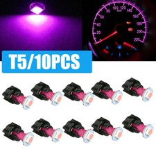 10x Purple T5 Car Instrument Panel Cluster LED Dash Light Bulbs W/ Twist Sockets
