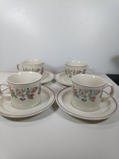 Set Of Four Wedgwood Roseberry Cups And Saucers Excellent Condition Fruit