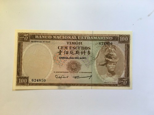 Timor 28f 100 escudos bank - timor,