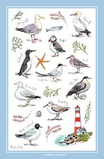 MF Coastal Birds cotton tea