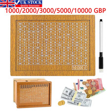 Wooden Money Box with Counter Money Piggy Bank Cash Coin Saving for Adult Kids