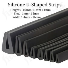 Black Rubber U Channel Edging Trim Seal Door Window Edge Protector Strip U-shape