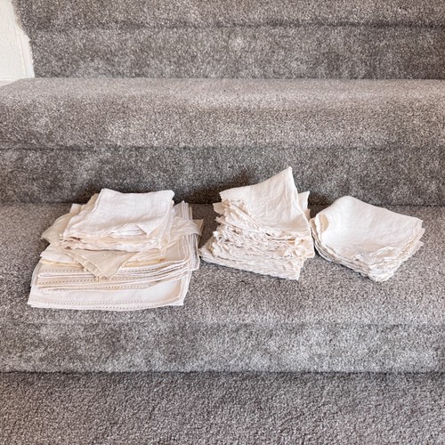 Lot vtg white embroidered - 35,