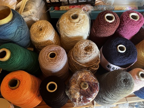 Knitting yarn cones - yarn,