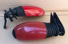 FIAT SEICENTO RED COMPLETE WING DOOR MIRROR RIGHT & LEFT - PAIR