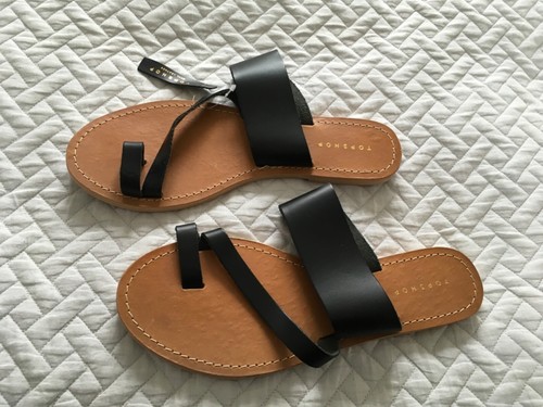 Topshop black genuine - black, leather